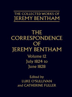 cover image of The Correspondence of Jeremy Bentham, Volume 12